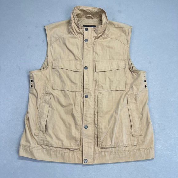 Eddie Bauer Travex Vest XL‎ Water Repellent Canvas Ripstop Outdoor Gorpcore 2010